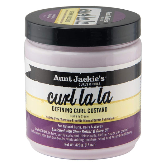 Aunt Jackie's Curl La La, Lightweight Curl Defining Custard, Enriched with Shea Butter & Olive Oil, Basic, 15 Ounce