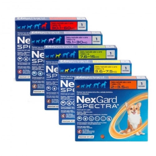 Nexgard Spectra, Chewable Tablet for Dogs 1 Tablet