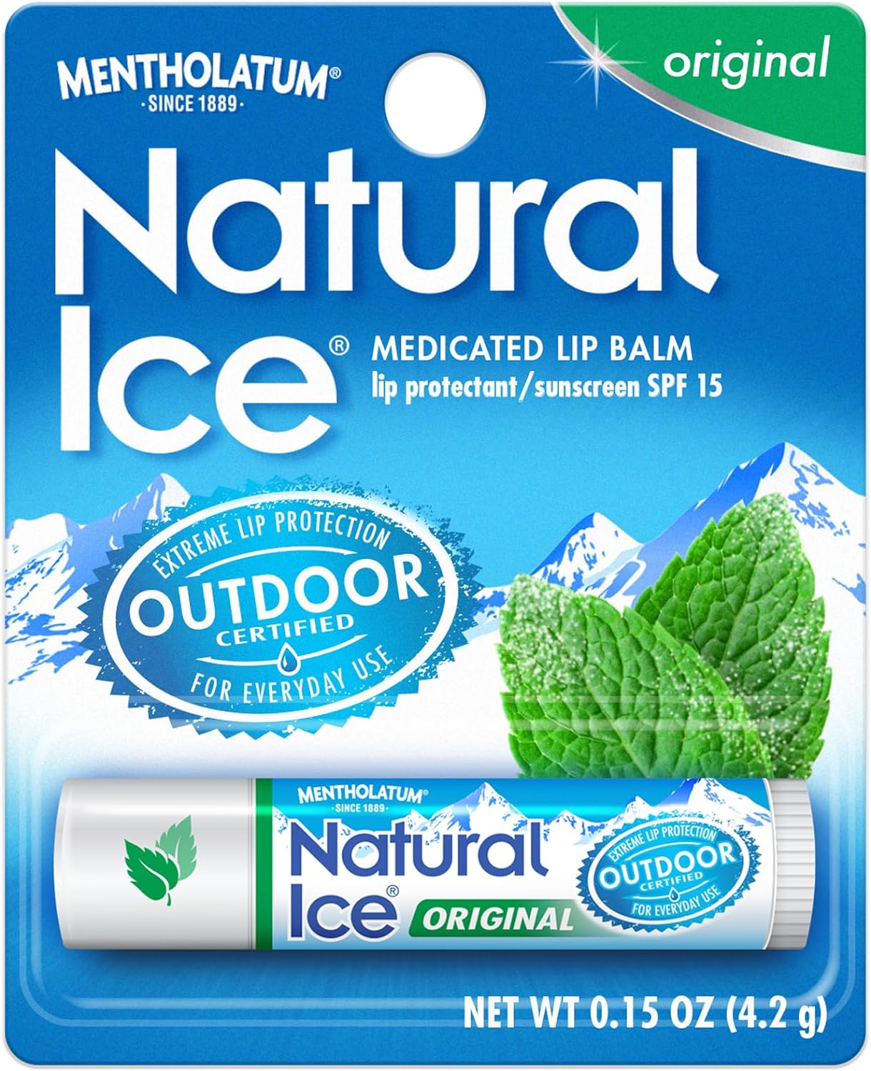 Natural Ice Original SPF 15 Medicated Lip Balm - 12 Count Pack