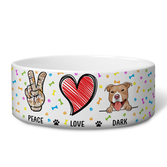 Pet Bowl - Peace Love Dog