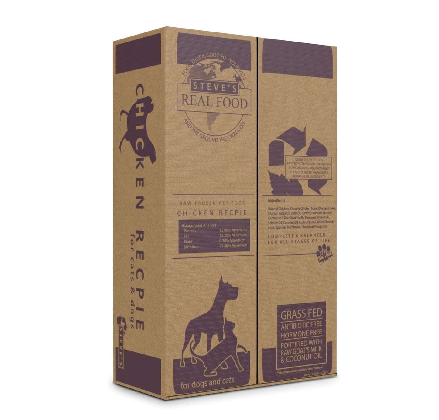 Steve's Real Food Raw Frozen Chicken Diet Food for Dogs & Cats