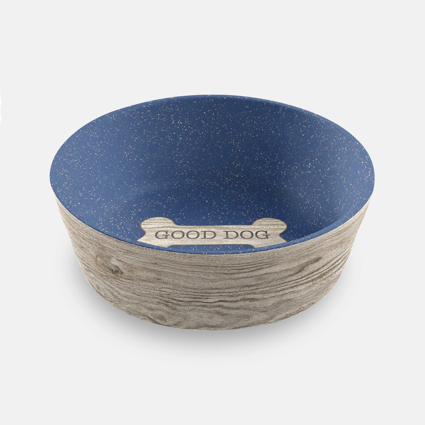 French Oak Wood Bone Pet Bowl