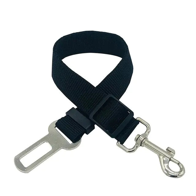 Adjustable Leash Dog Seat Belt Black 45-72cmWidth 2.5cm