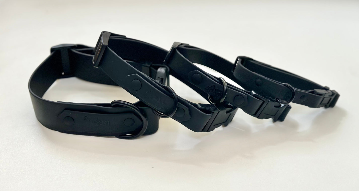Dog People Waterproof Biothane Collar - Blackout