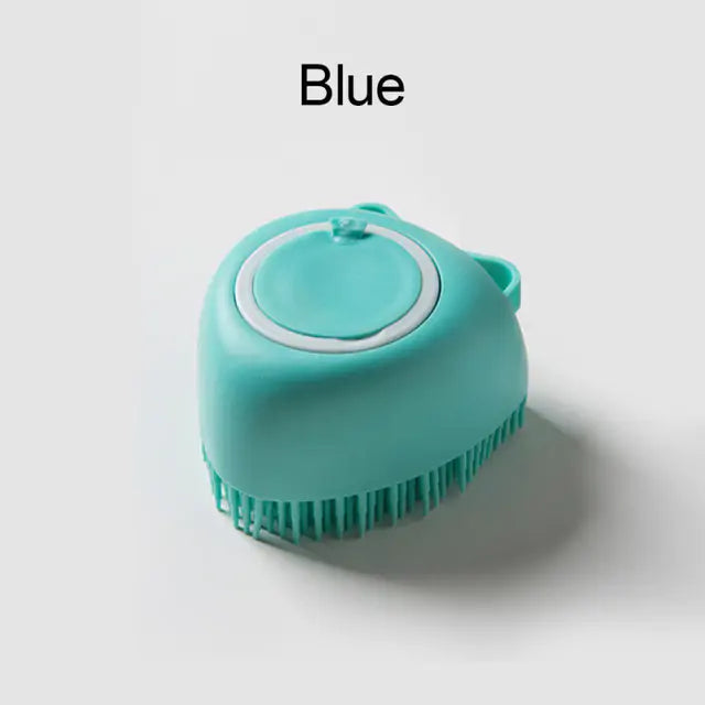 Soft Silicone Dog Massage Brush Soft Blue B