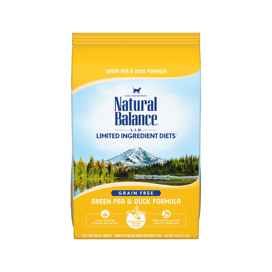 Natural Balance - Limited Ingredient Diets Grain Free Adult Cat Dry Food - Duck & Green Pea 10 lb