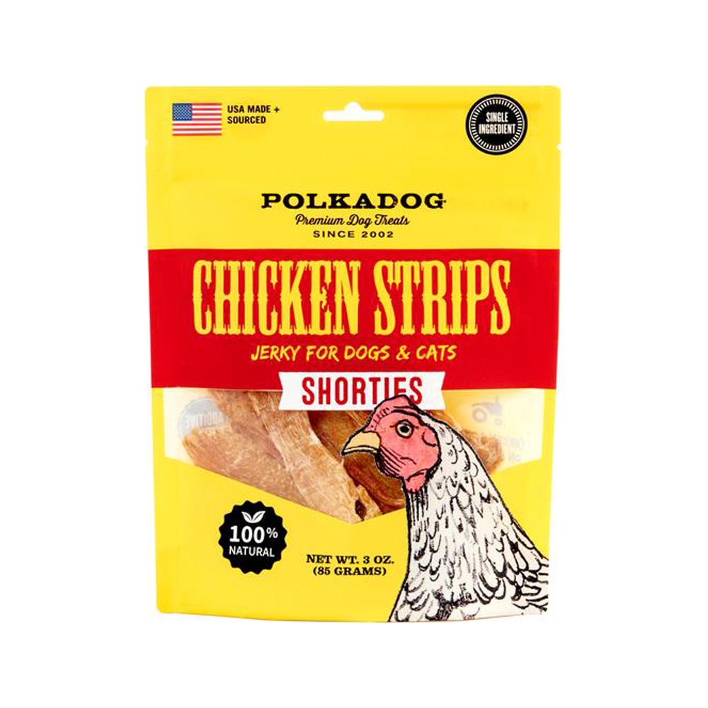 Polkadog Bakery - Chicken Jerky Strip Crunchy Stick Shorties Dog Treats 3 oz