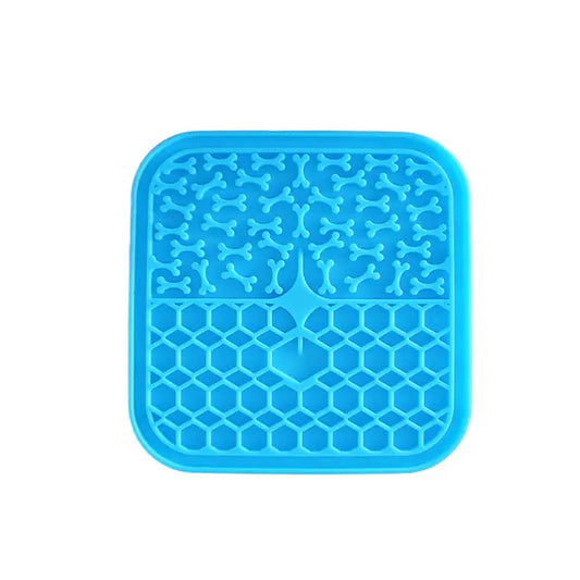 Silicone Pet Lick Mat Tray Blue