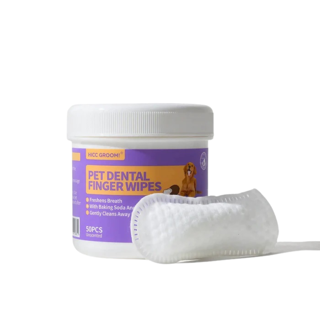 HICC PET Dental Finger Wipes for Cats & Dogs 50 pc