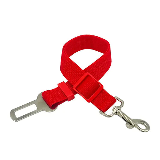 Adjustable Leash Dog Seat Belt Red 45-72cmWidth 2.5cm