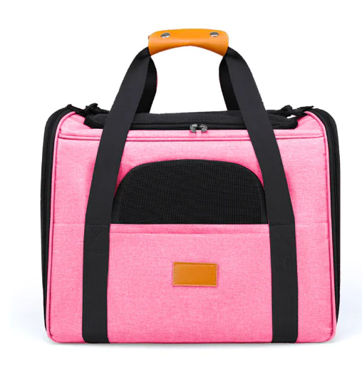 Canvas Pet Carrier Bag Pink 2