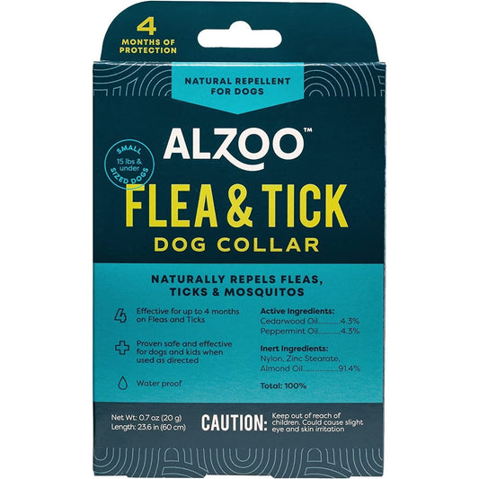 ALZOO Flea & Tick Dog Collar with Natural Diffusing Active Ingredients