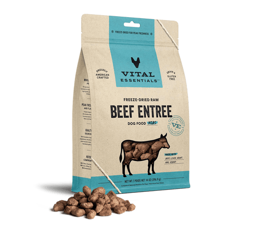 Vital Essentials Beef Entree Nibs Freeze-Dried Raw Dog Food