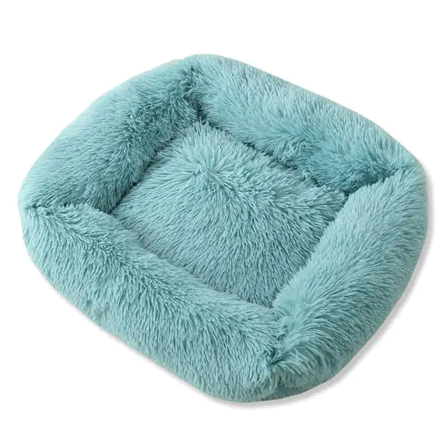 Plush Pet Bed Light Blue 43x35x20cm