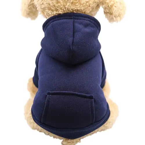 Soft Fleece Pet Dog Hoodie Blue XL