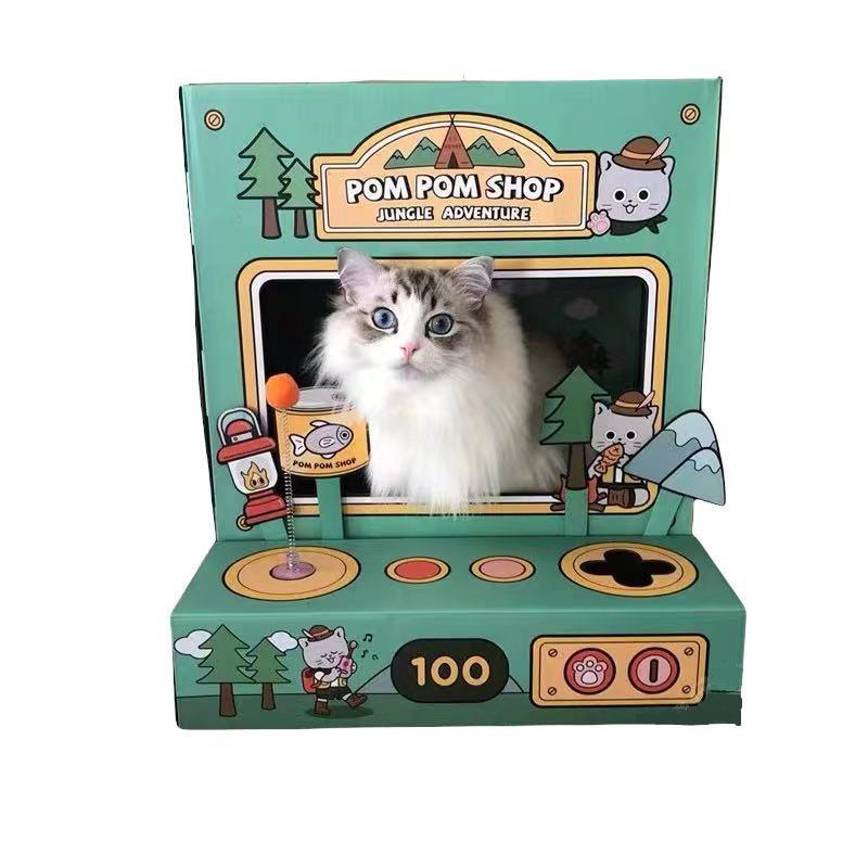 Pom Pom Shop - Cat Scratcher House Green