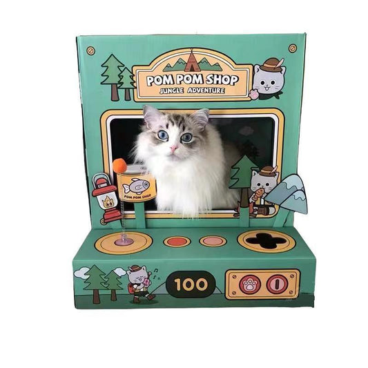 Pom Pom Shop - Cat Scratcher House Green